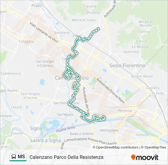 MS Bus Line Map