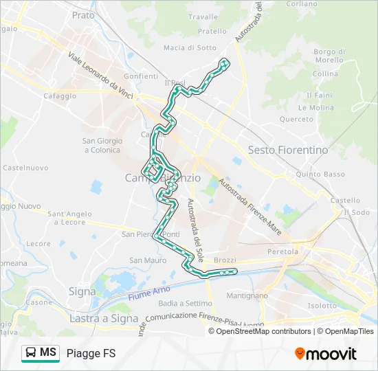 MS Bus Line Map