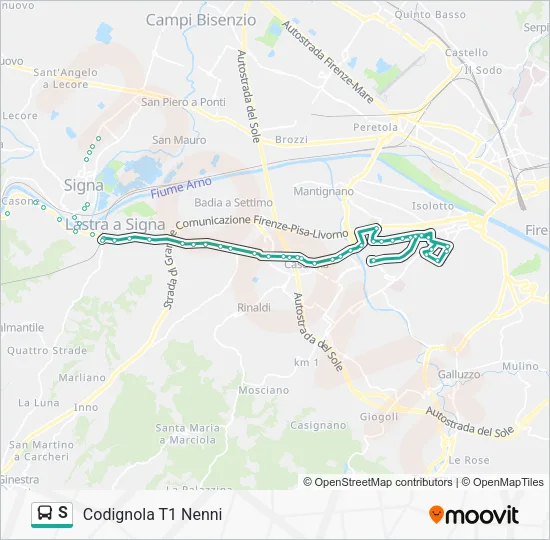S Bus Line Map