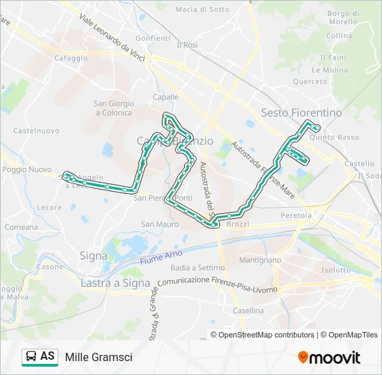 AS Bus Line Map