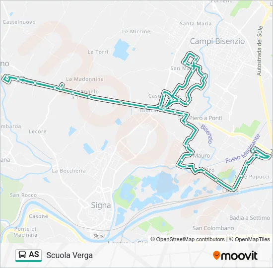 AS Bus Line Map