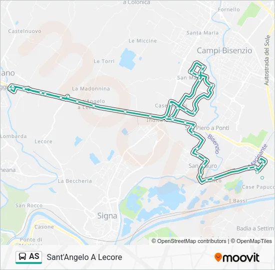 AS Bus Line Map