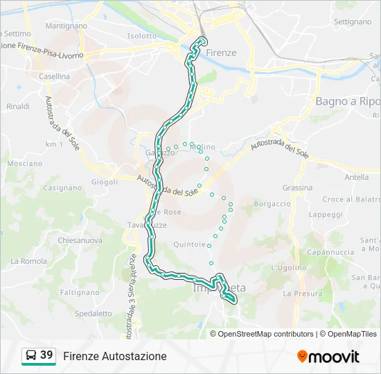 39 Bus Line Map