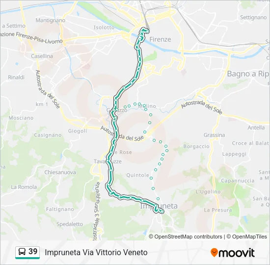 39 Bus Line Map