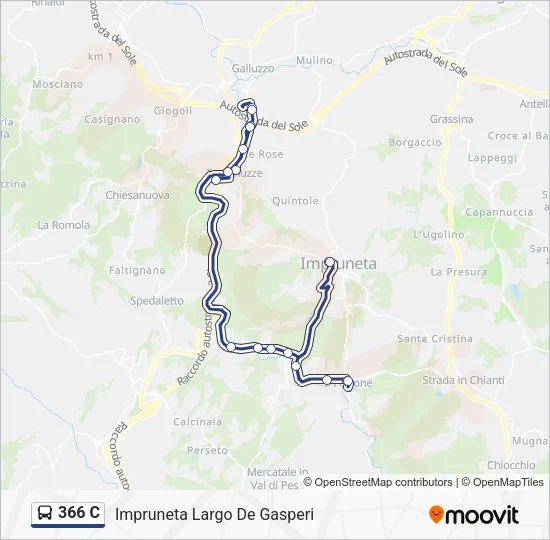 366 C Bus Line Map