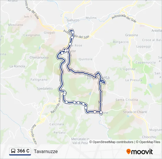 366 C Bus Line Map