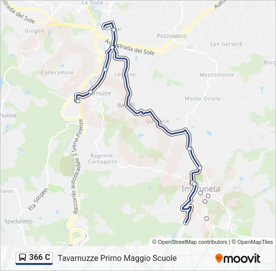 366 C Bus Line Map