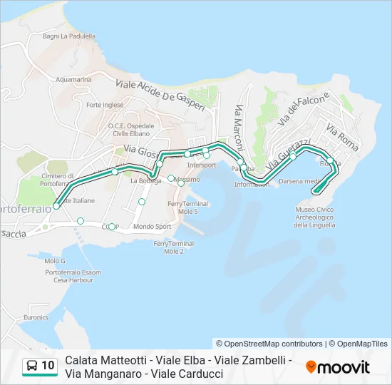 10 Bus Line Map
