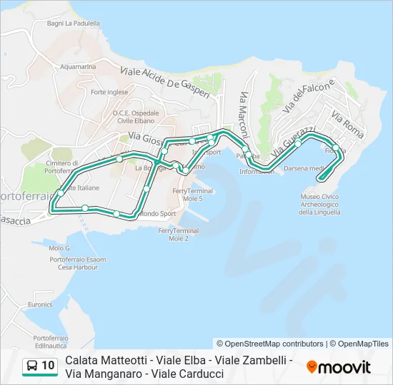 10 Bus Line Map