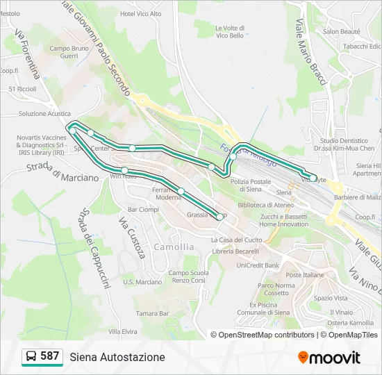 587 Route: Schedules, Stops & Maps - Siena Bus Station (Updated)