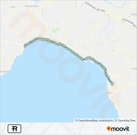 R Train Line Map