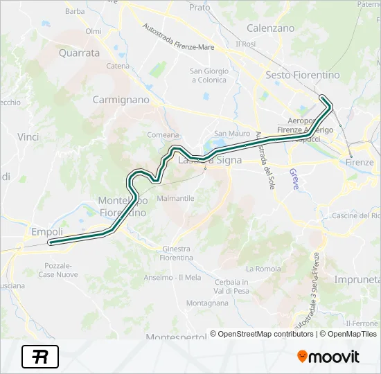 R Train Line Map