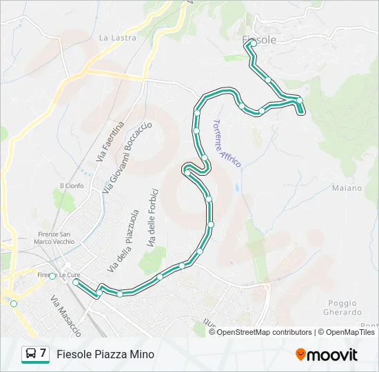 7 Bus Line Map