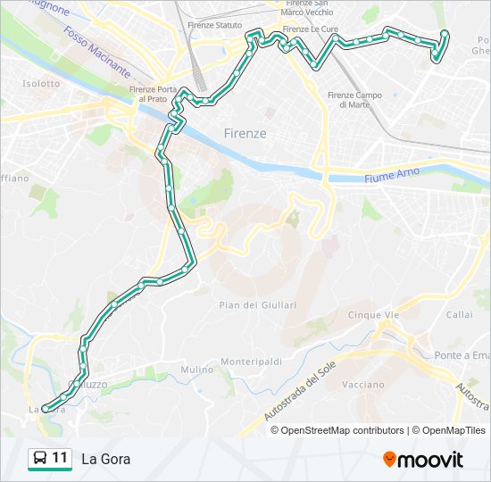 11 Bus Line Map