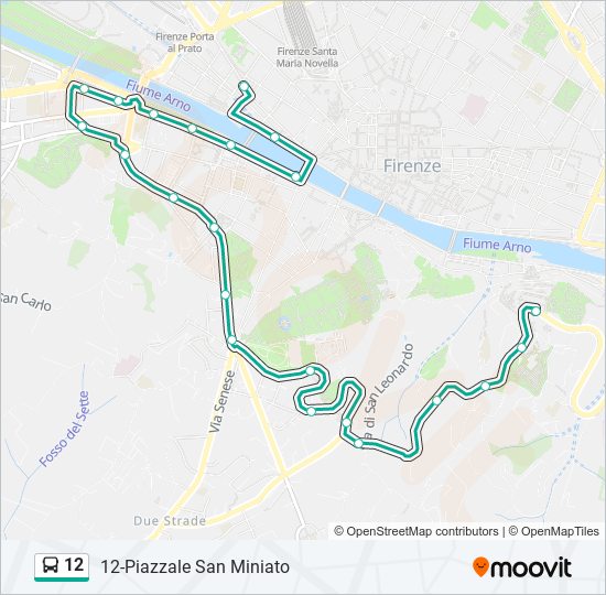 12 Route: Schedules, Stops & Maps - 12-Piazzale San Miniato (Updated)