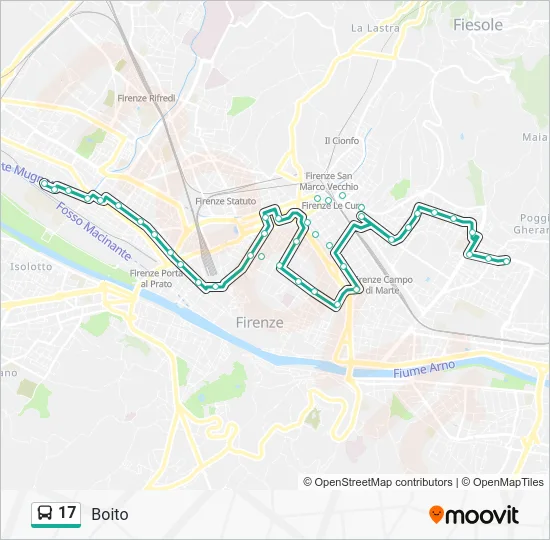 17 Bus Line Map