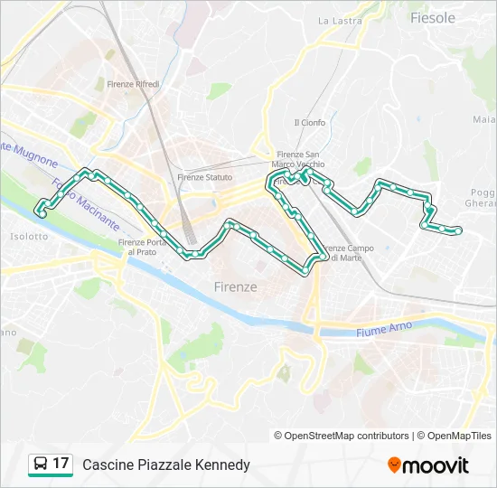 17 Bus Line Map