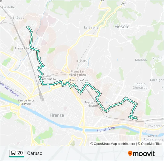 20 Bus Line Map