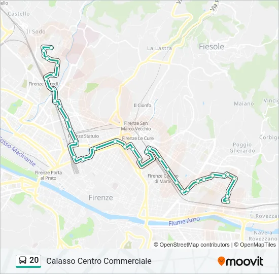 20 Bus Line Map