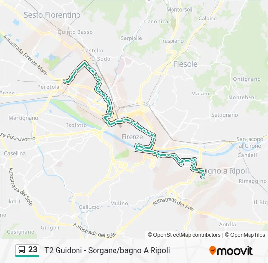 23 Bus Line Map