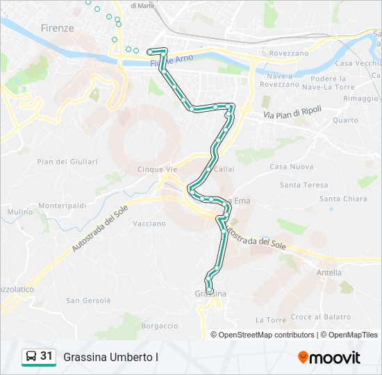 31 Bus Line Map