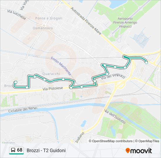 68 Bus Line Map