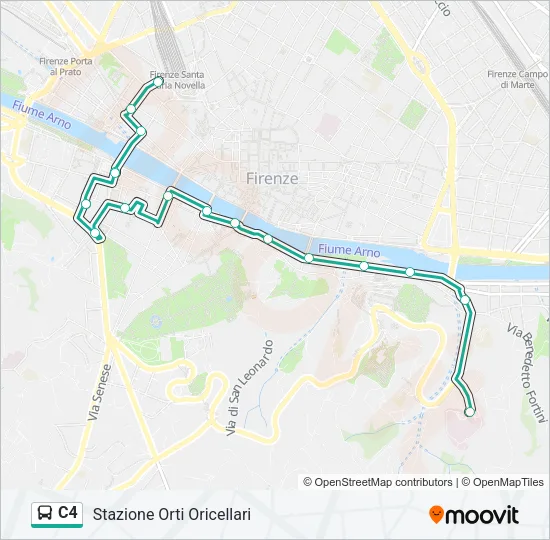 Percorso linea  C4