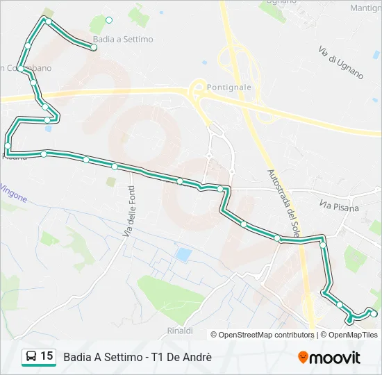 15 Bus Line Map