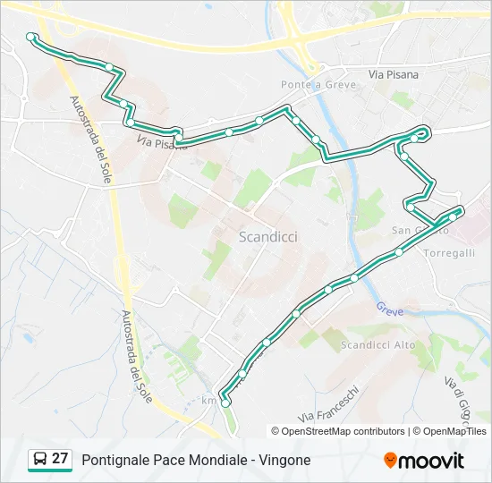 27 Bus Line Map