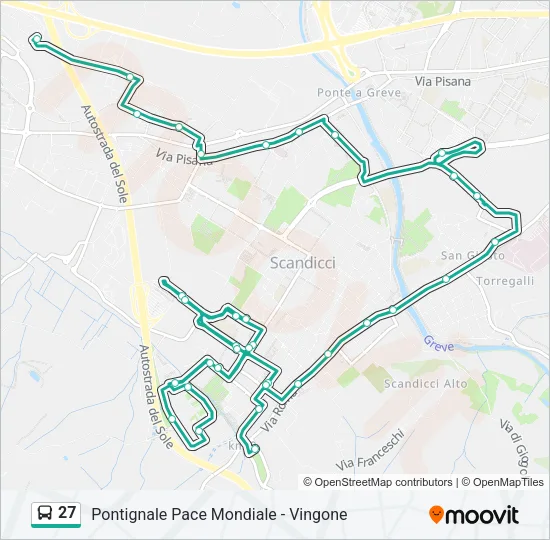 27 Bus Line Map