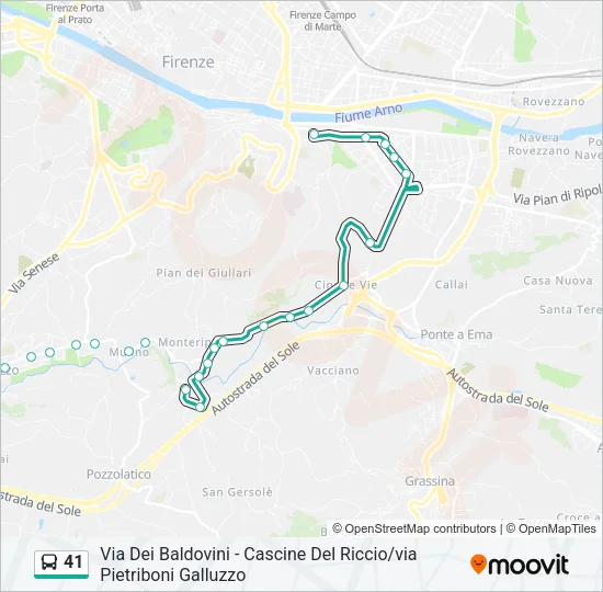41 Bus Line Map