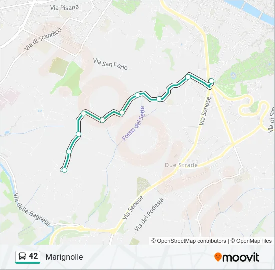 42 Bus Line Map