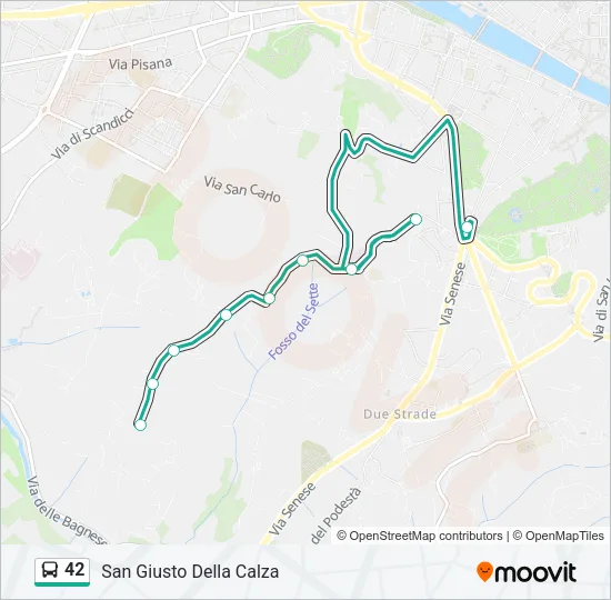 42 Bus Line Map