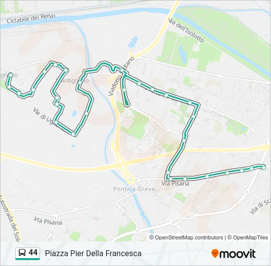 44 Bus Line Map