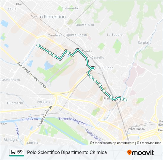 59 Bus Line Map