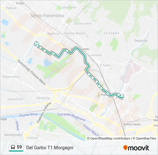 59 Bus Line Map