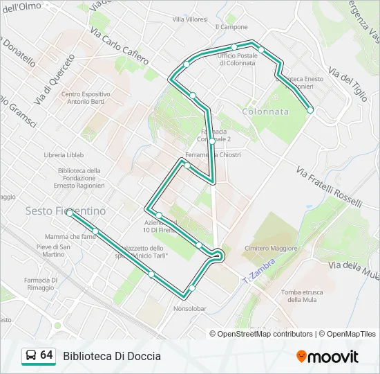 64 Bus Line Map