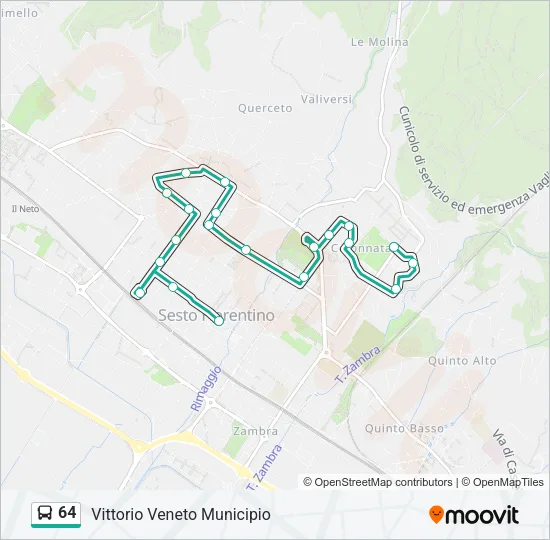 64 Bus Line Map