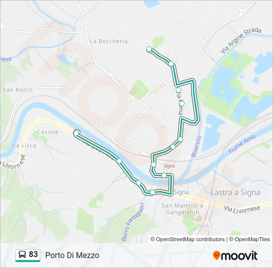 83 Bus Line Map