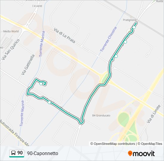 Linea 90 orari, fermate e mappe (Aggiornato)