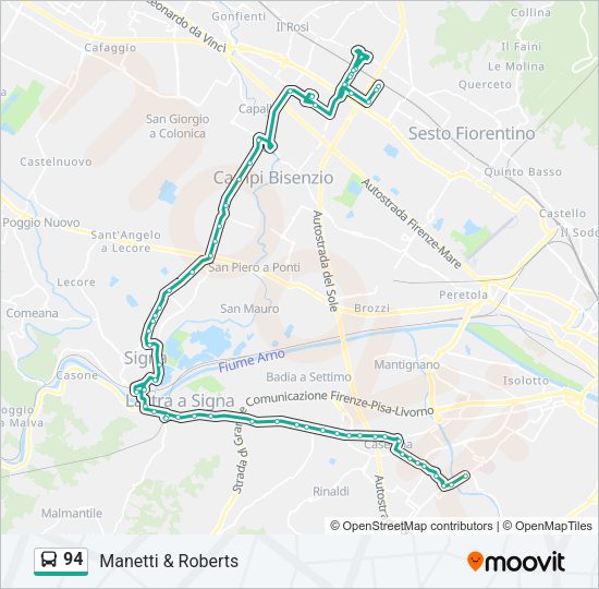 94 Bus Line Map