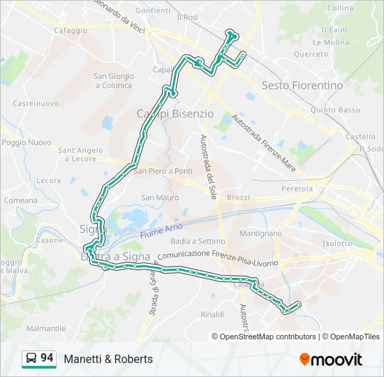 94 Bus Line Map