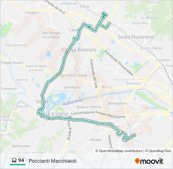94 Bus Line Map