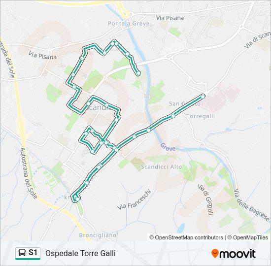 S1 Bus Line Map