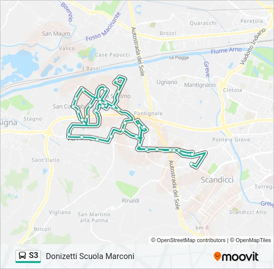S3 Bus Line Map
