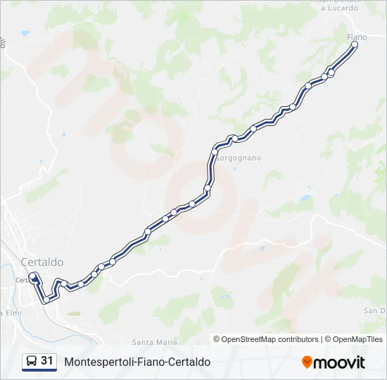31 Bus Line Map