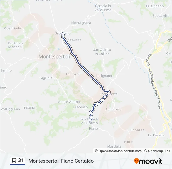 31 Bus Line Map