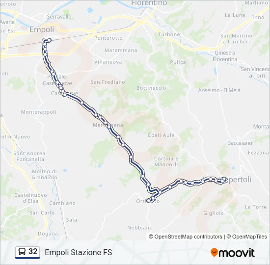 32 Bus Line Map