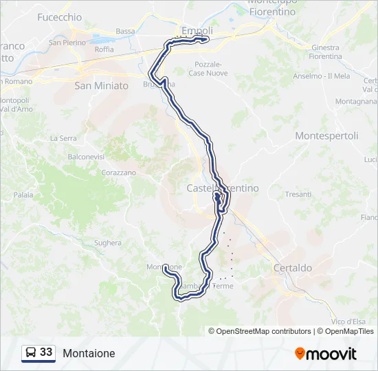 33 Bus Line Map