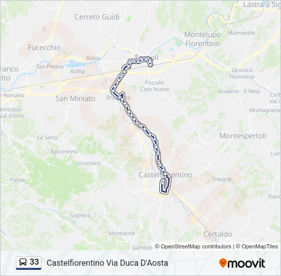 33 Bus Line Map